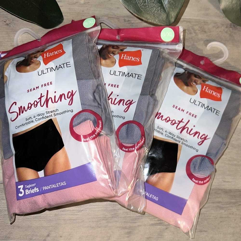 NEW Hanes Ultimate Seam free Smoothing Underwear 3pk Sz 8 XL - Picture 2 of 3
